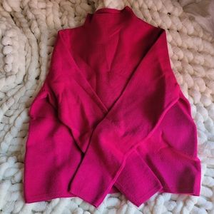 MNG gorgeous raspberry pink mock neck sweater Size Small